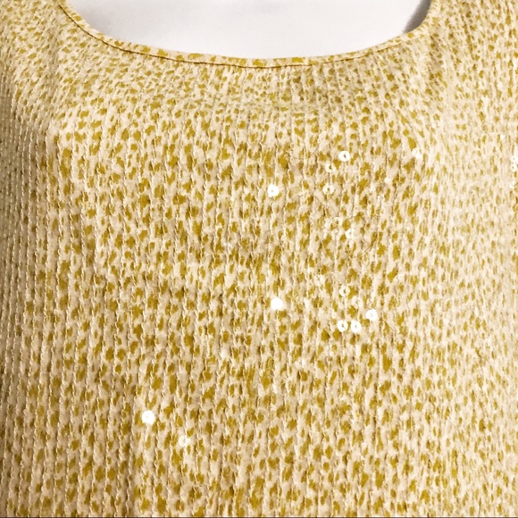 Ann Taylor LOFT Sequin Pattern Comfy Stretchy Top - Picture 2 of 5